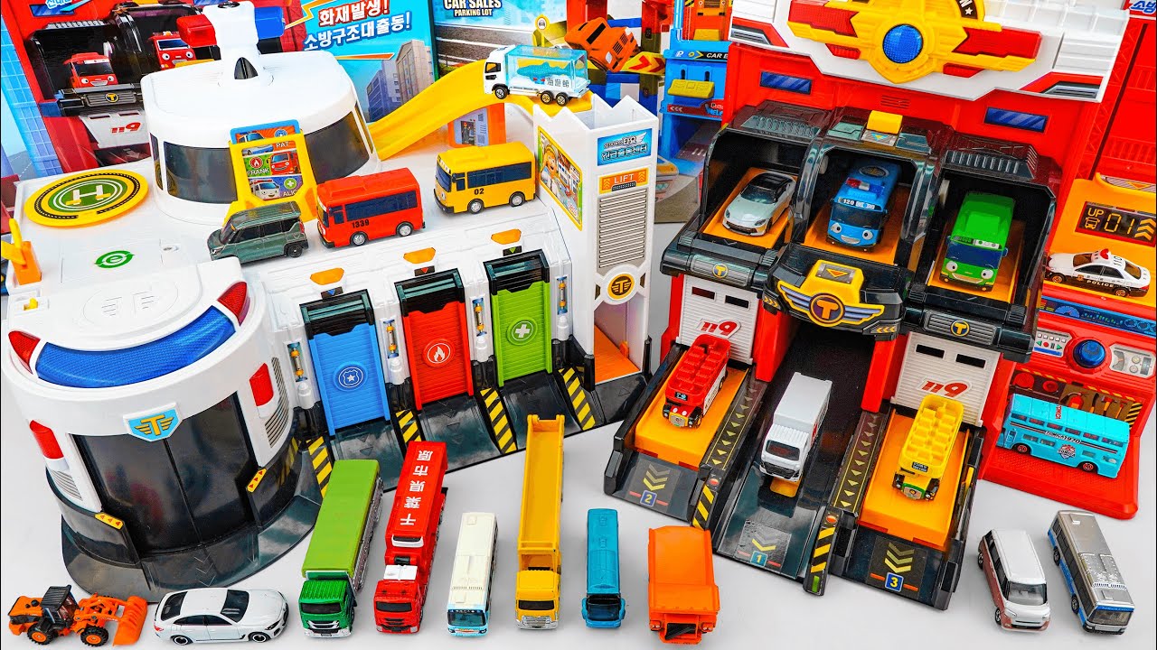 타요 긴급출동센터 Tayo Little Bus Emergency Rescue Center Set ASMR Satisfying with Unboxing