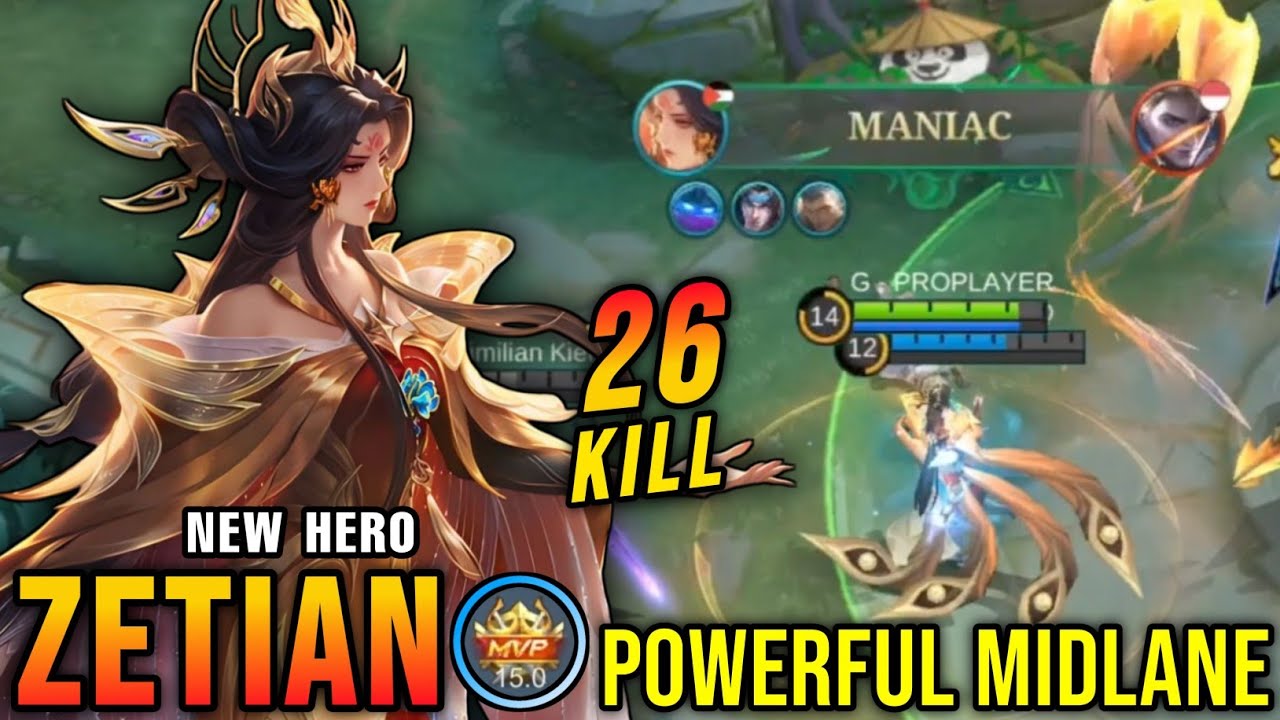 26 Kills + MANIAC!! Celestial Empress Zetian New Hero MLBB Powerful Midlane - New Hero Tryout ~ MLBB