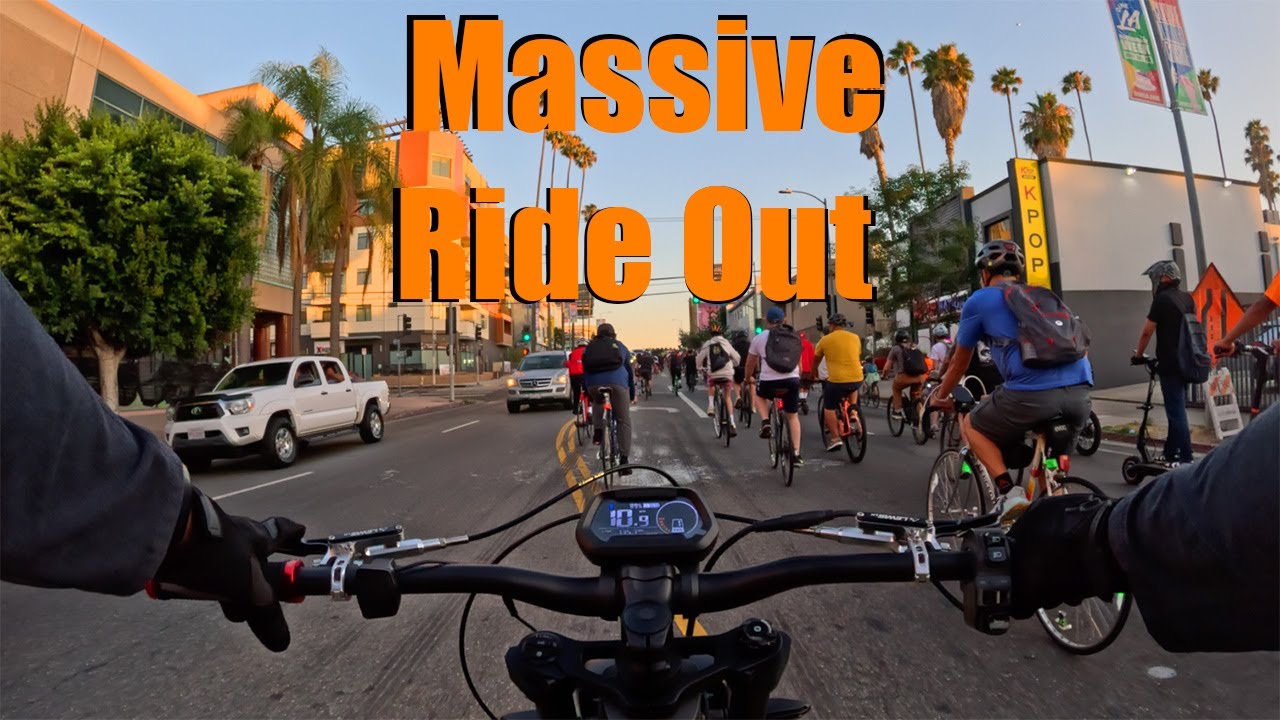Massive Cycle Ride Out On E-bike In LA