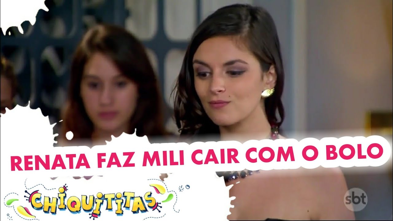 Chiquititas - Renata faz Mili cair com o bolo