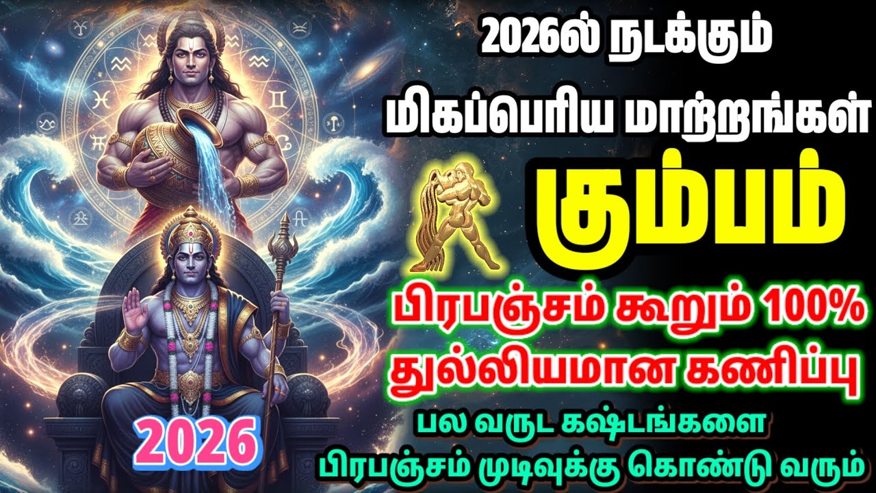 2026ல் கும்பம் ராசிக்காரர்களுக்கு பிரபஞ்சம் தரும் உண்மையான பரிசு |  Kumbha Rasi 2026 Prapanjam Tamil