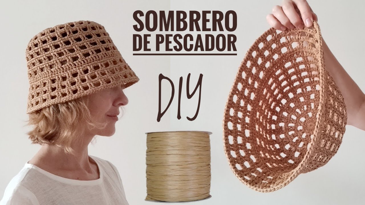 Sombrero de pescador. Crochet Hat. Gorro tejido a crochet. Como tejer sombrero de playa.