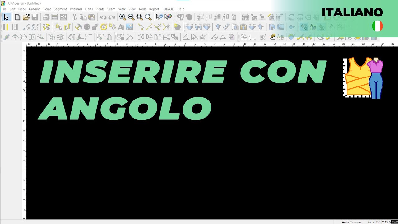 Italiano - Add By Angle | TUKAdesign Video Help | CAD Pattern Making Software | Italian