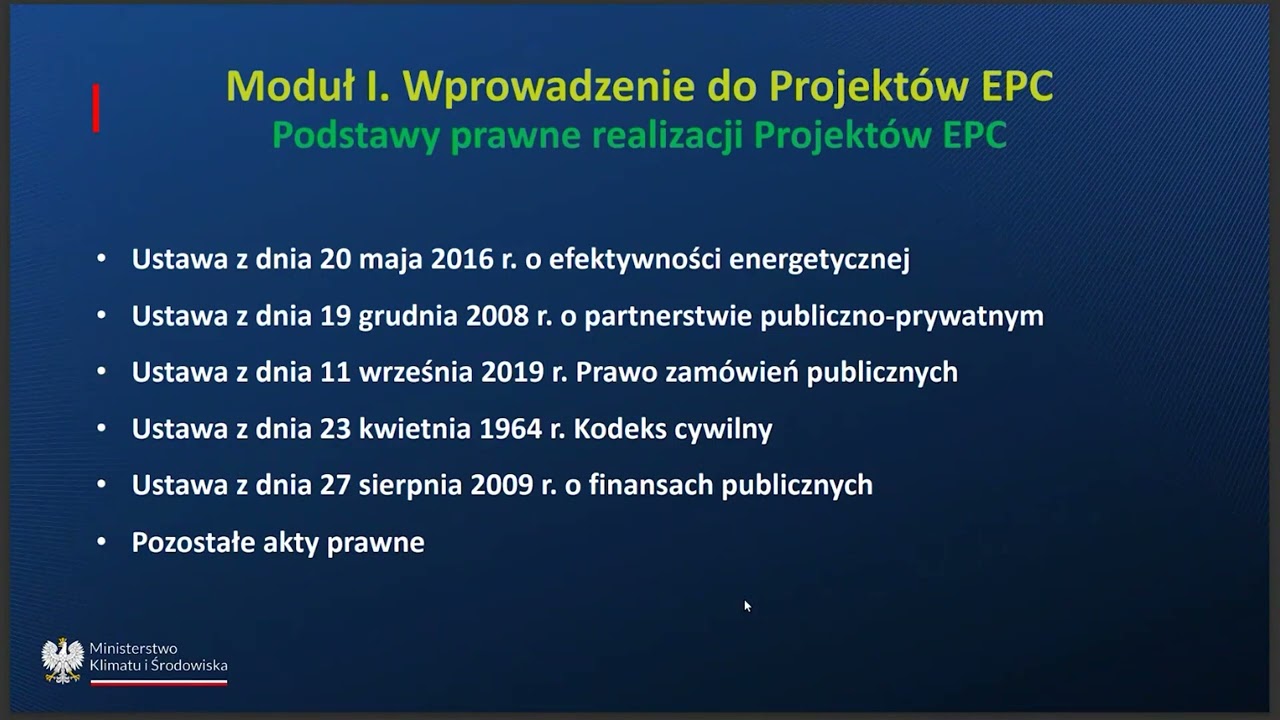 Moduł I Wprowadzenie do projektów EPC