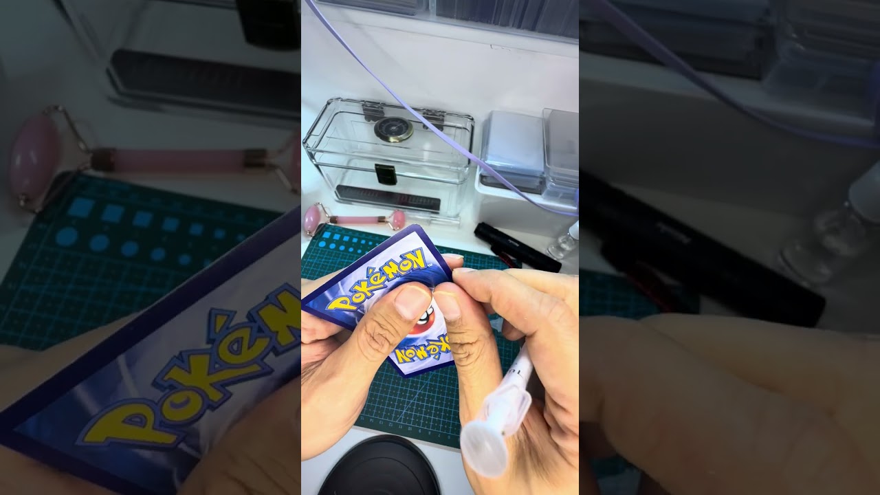 Pokemon 咭修復方法 #pokemon #pikachu #pokémon #PSA #評分卡 #修復 #TCG