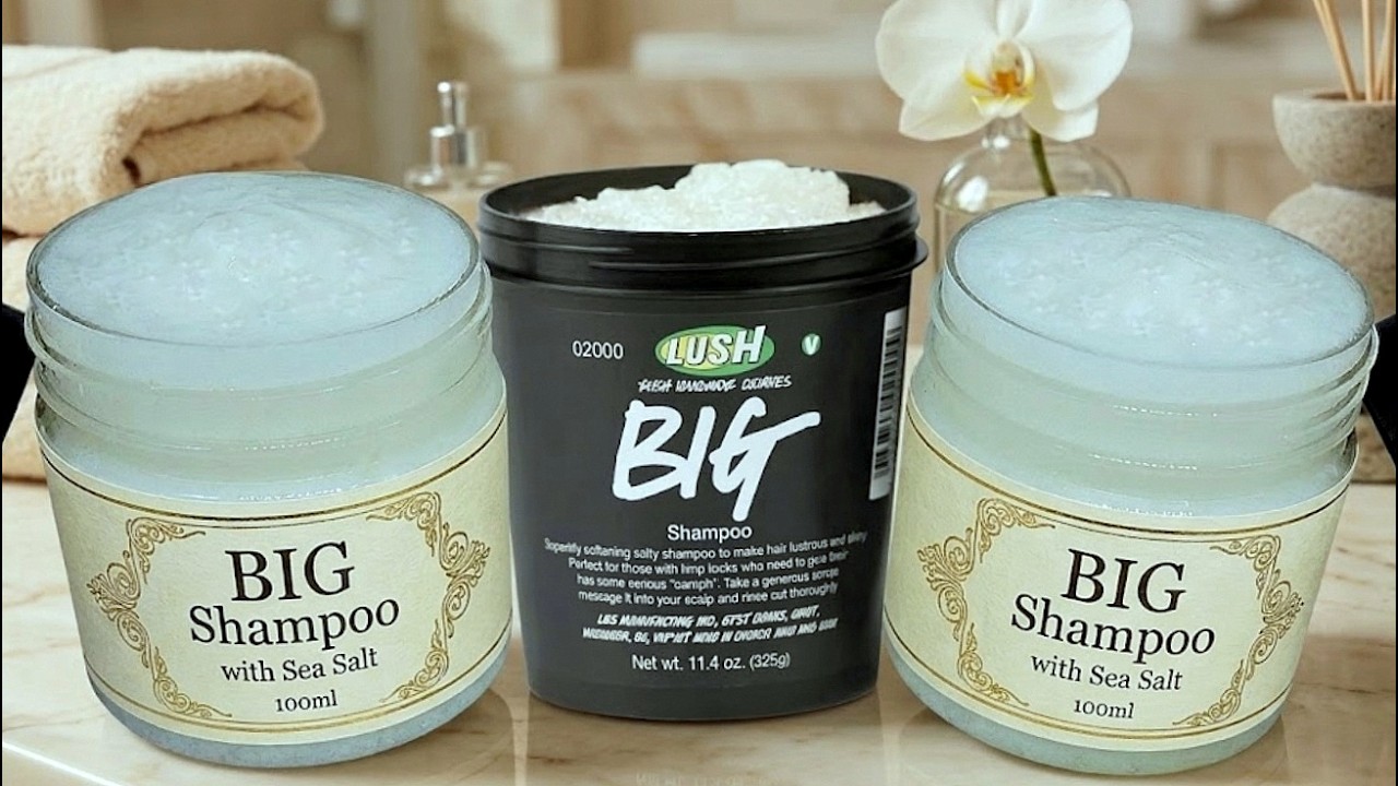 Lush Dupe Big Shampoo with Sea Salt for Hair Volume & Bounce Authentic with Recipe