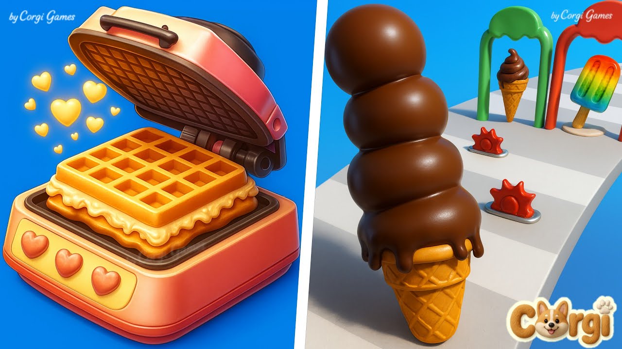 The Cook VS Stacky Ice Cream Runner - Satisfying Walkthrough Gameplay iOS Android 