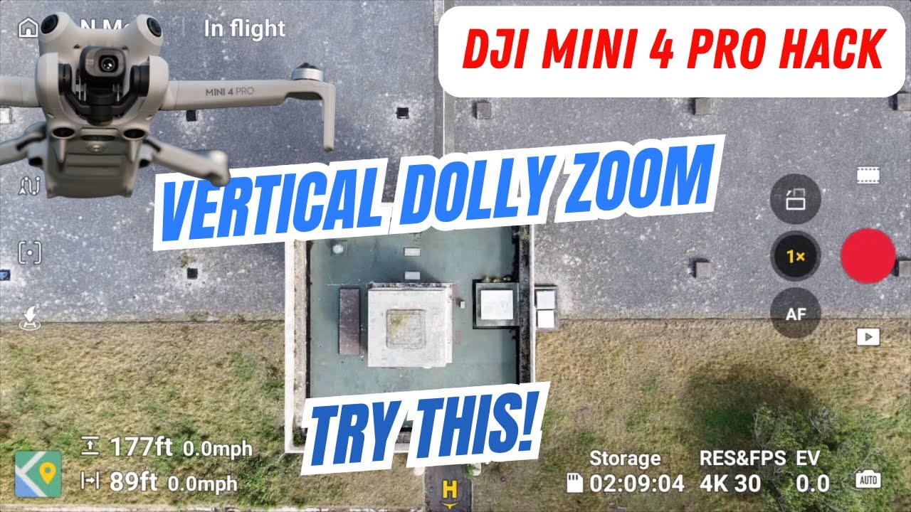 Pro Secret: DJI Mini 4 Vertical Dolly Zoom Tutorial - You need to try this!