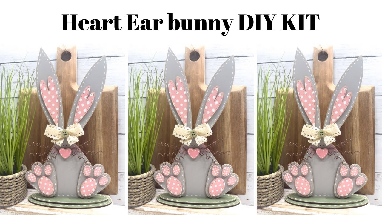 Heart Ear Bunny craft kit DIY