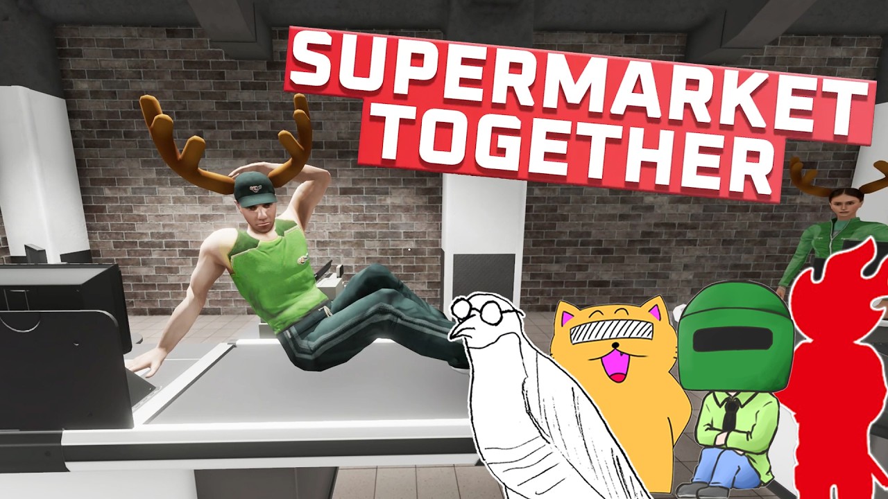 4人でスーパーを経営できるだけなのに爆笑してしまうゲームwww【SuperMarket Together】