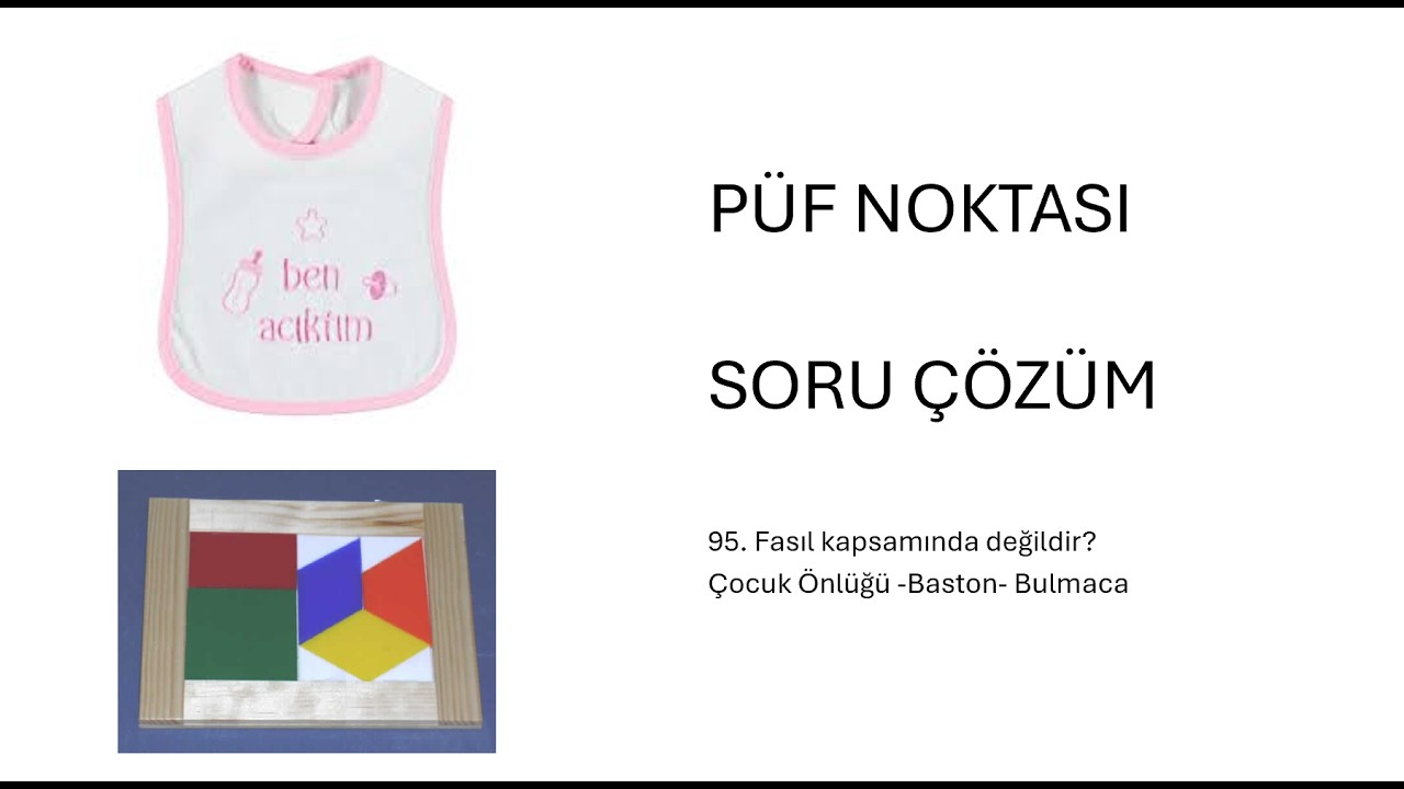 ÇOCUK ÖNLÜK/PUZZLE -BİLMECE/CEVAPLI SORU 2: GTİP-Sonradan Kontrol, Tarife Mühendisliği, YGM, ANTREPO