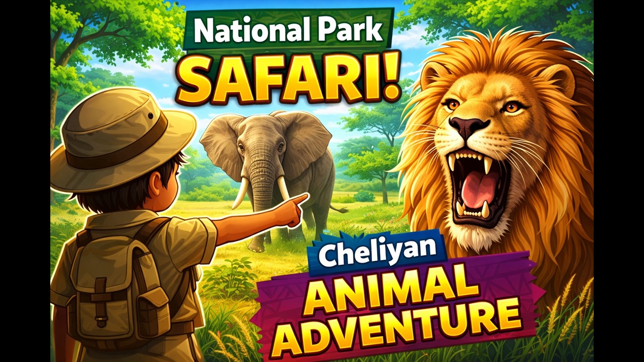 National Park Safari 🦁 | தமிழ் குழந்தைகள் கதை | Wildlife Learning Video#tamilstories #youtube 