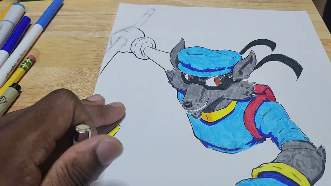 Drawing With Manga Master Menz Episode 3: Drawing Sly Cooper Part 5