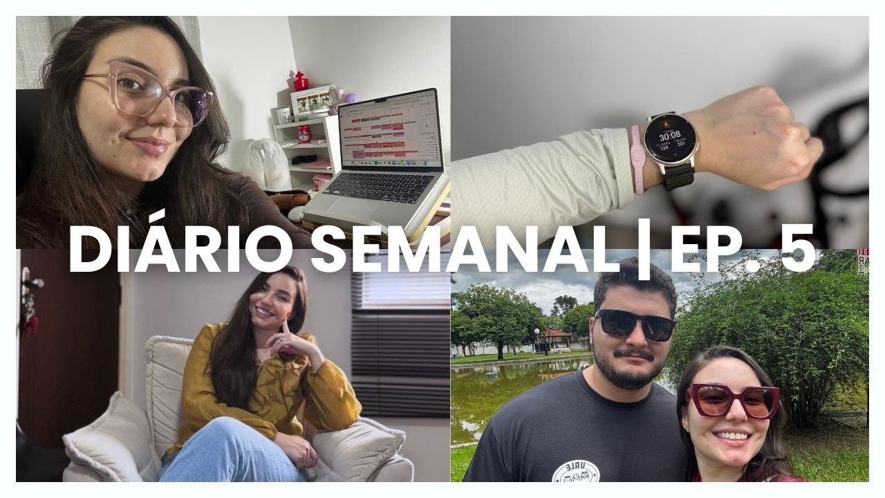 Diário Semanal | Ep. 5 Estudos, reflexões, treino híbrido e dica de organizacão para roupas.