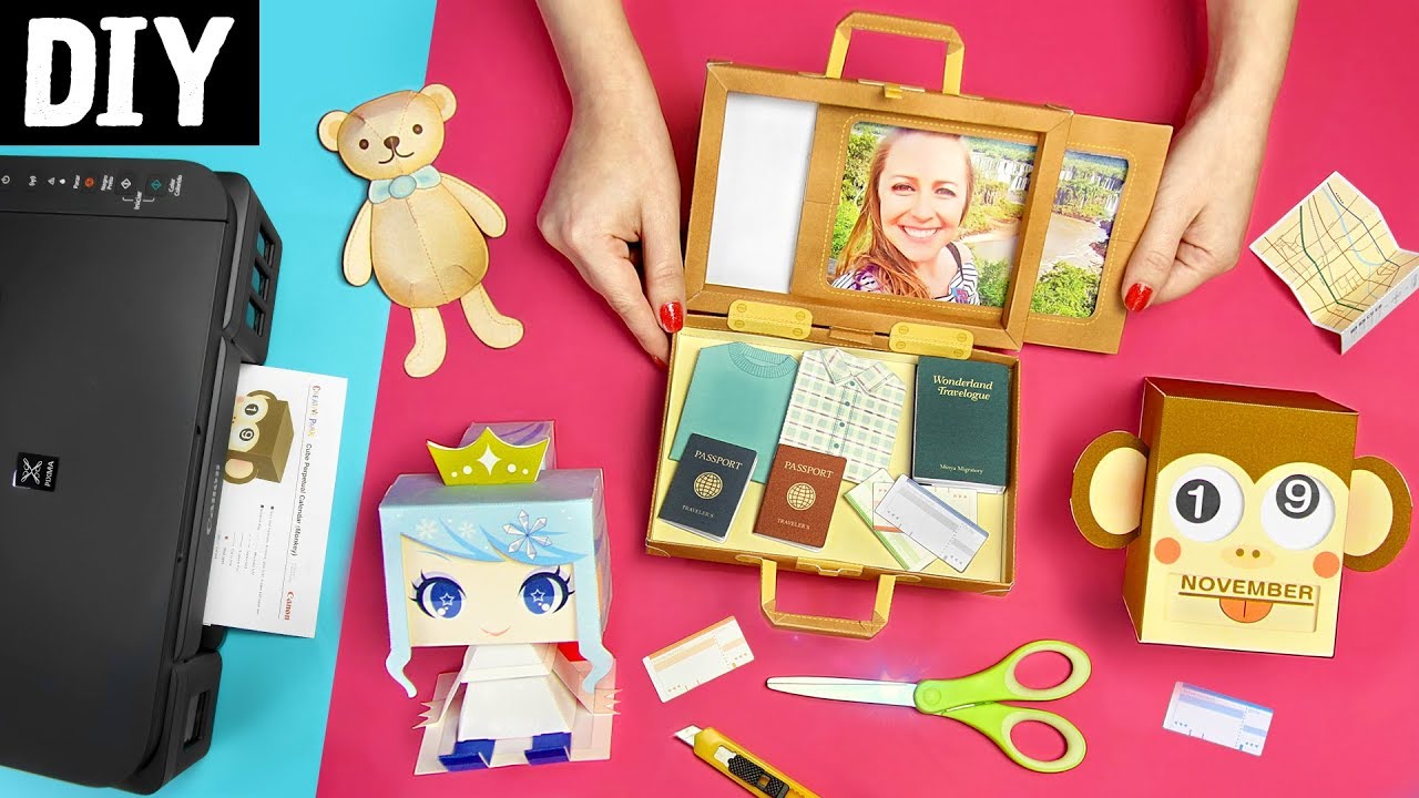 DIYS COM PAPEL 📜💗 Princesa Kawaii, Porta Retrato de Viagem e Calendário | Papercraft