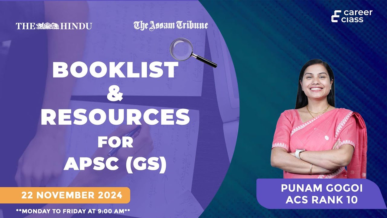 APSC GS Booklist & Resources Explained by Punam Gogoi | Current Affairs Live Class