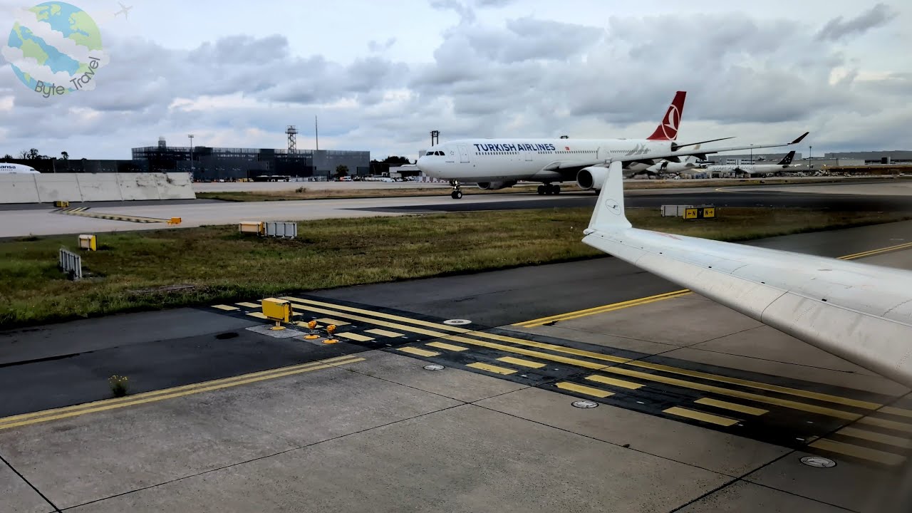 Lufthansa CRJ-900 Takeoff from Frankfurt's Takeoff-only Runway to Cork