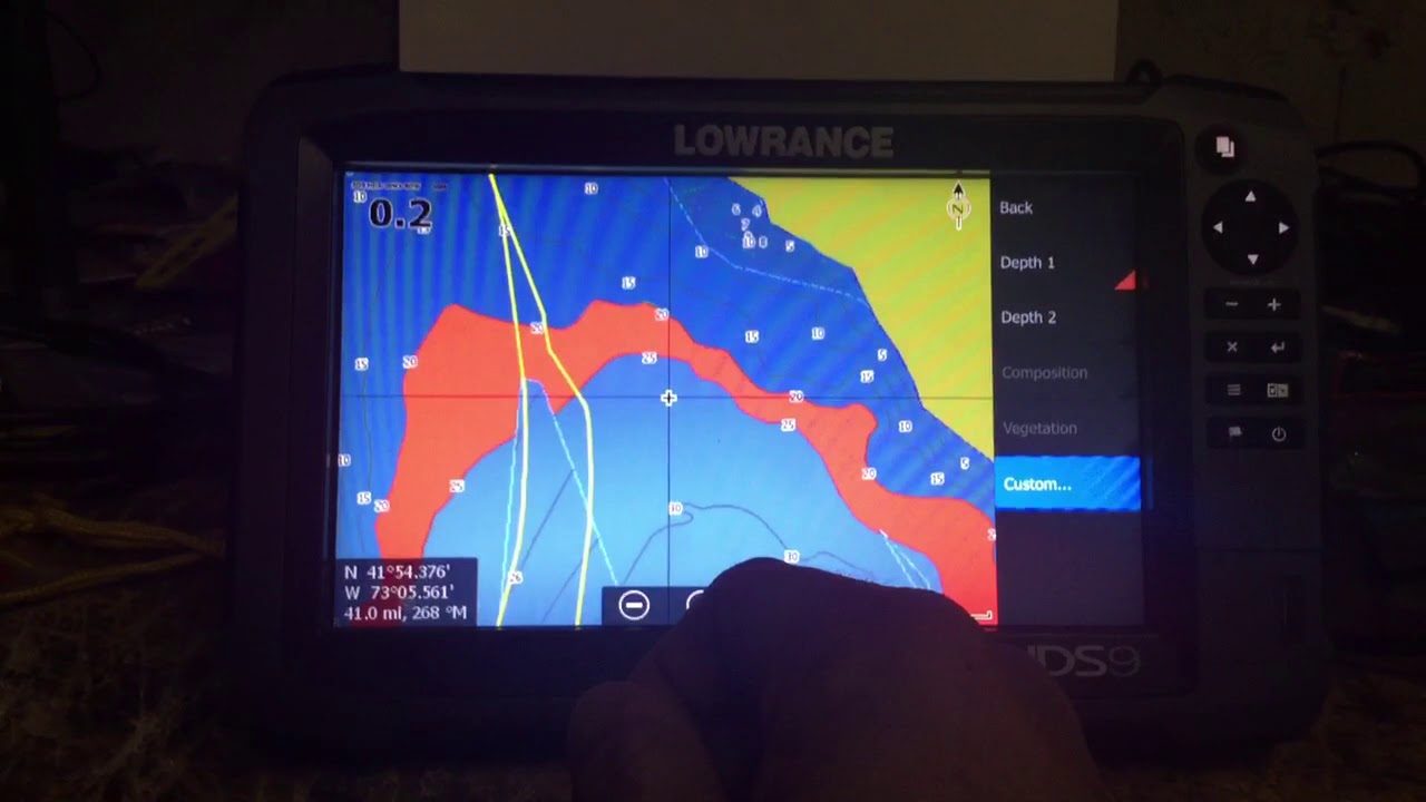 Lowrance Custom Chart Color Shading
