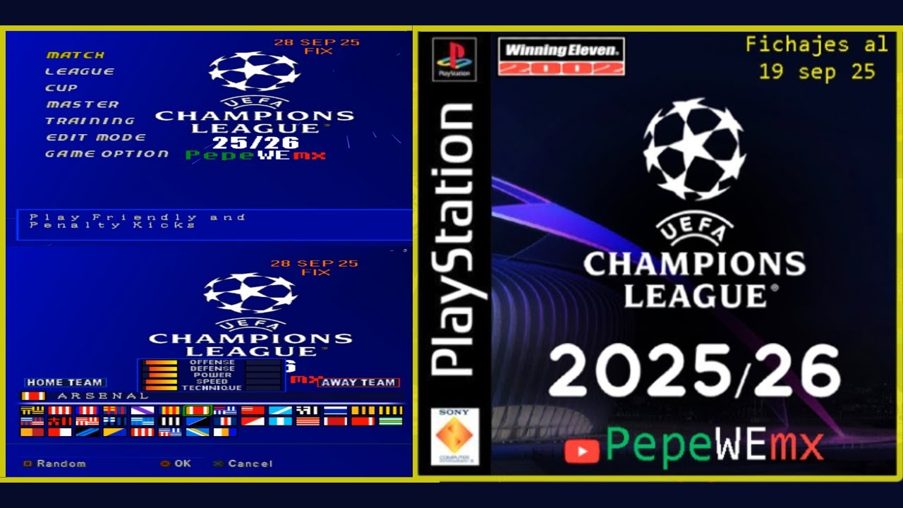 WINNING ELEVEN 2026 UEFA CHAMPIONS LEAGUE EDITION PS1 (полный трансфер) || PEPEWEMX || EPSXE
