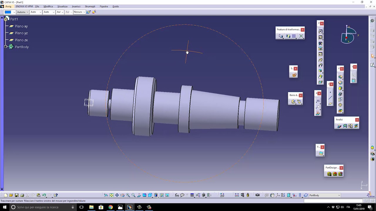 Catia V5 - Lezione 3 - Parametrizzazione