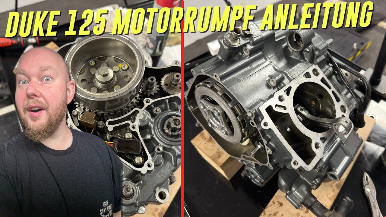 DUKE 125 Komplette Motorrumpf Anleitung für Montage