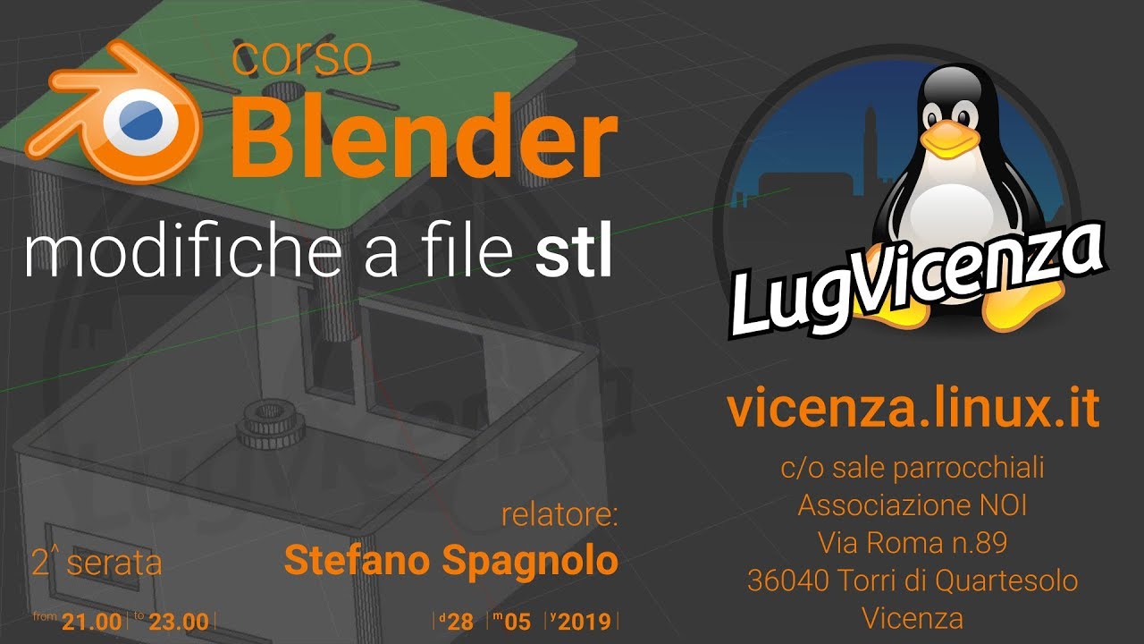 Blender, modifica a files stl per la stampa 3D - Stefano Spagnolo