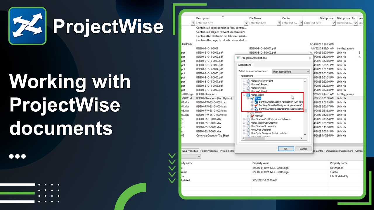 Lesson 3: Working With ProjectWise Documents