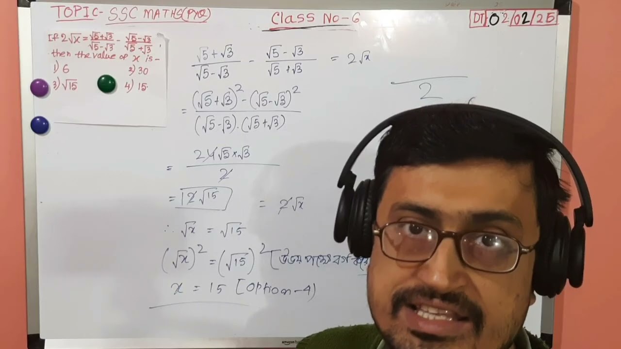 Staff selection commission Maths PYQ CLASS 6