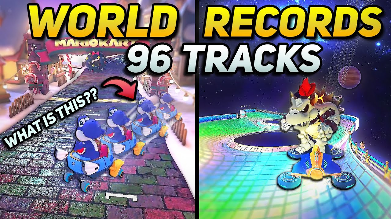 Reacting to EVERY 200cc World Record in Mario Kart 8 Deluxe