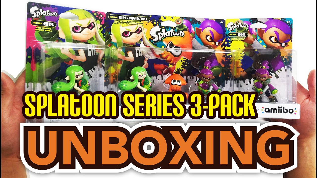 Splatoon Series 3-Pack (Alt Colors) Amiibo Unboxing !!
