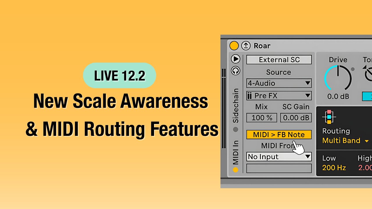 Как использовать новые функции Scale Awareness и MIDI Routing в Live 12.2
