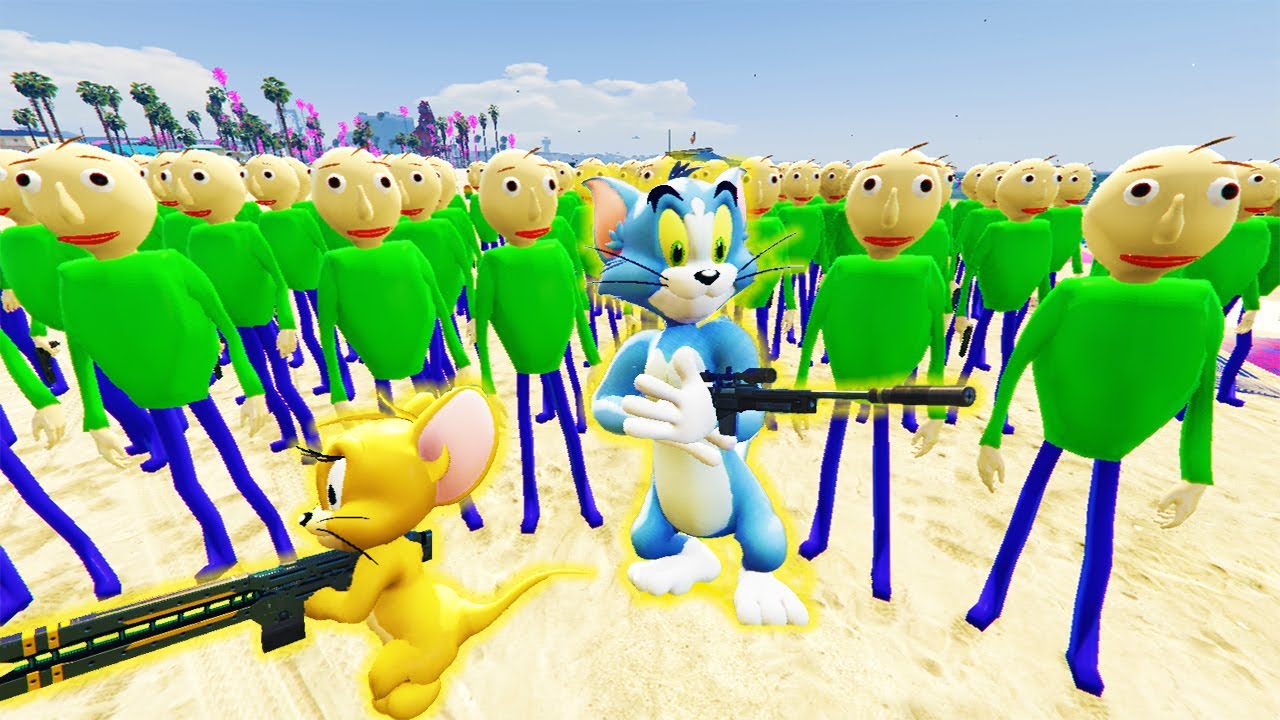 GTA 5 Epic Ragdolls | 50,000 BALDI vs TOM AND JERRY (Euphoria Physics) !