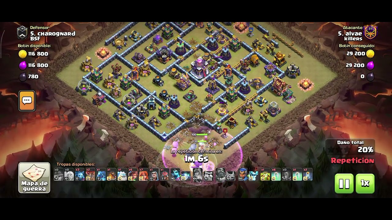 Uno de druidas facilito! #clashofclans 