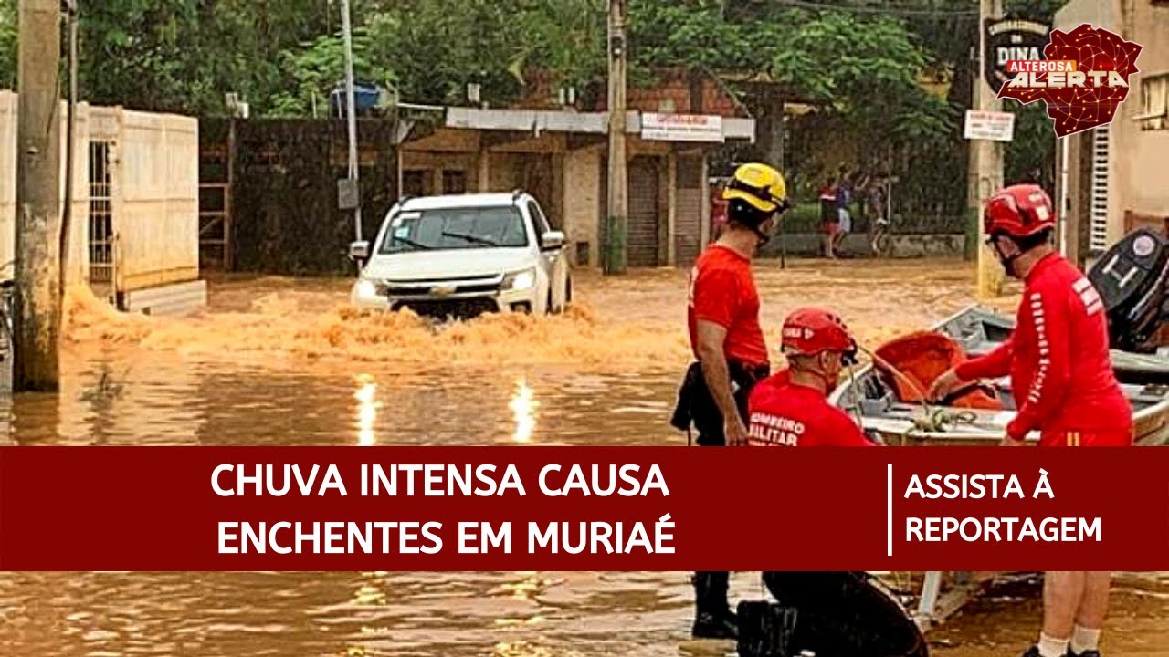 A chuva causou estragos na cidade de Muriaé