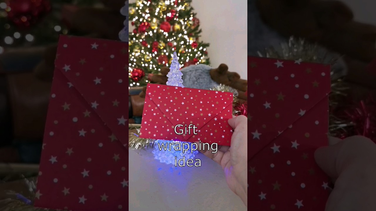 How to wrap a gift card or money 🎁 #christmas #giftwrapping&nbsp;#shorts
