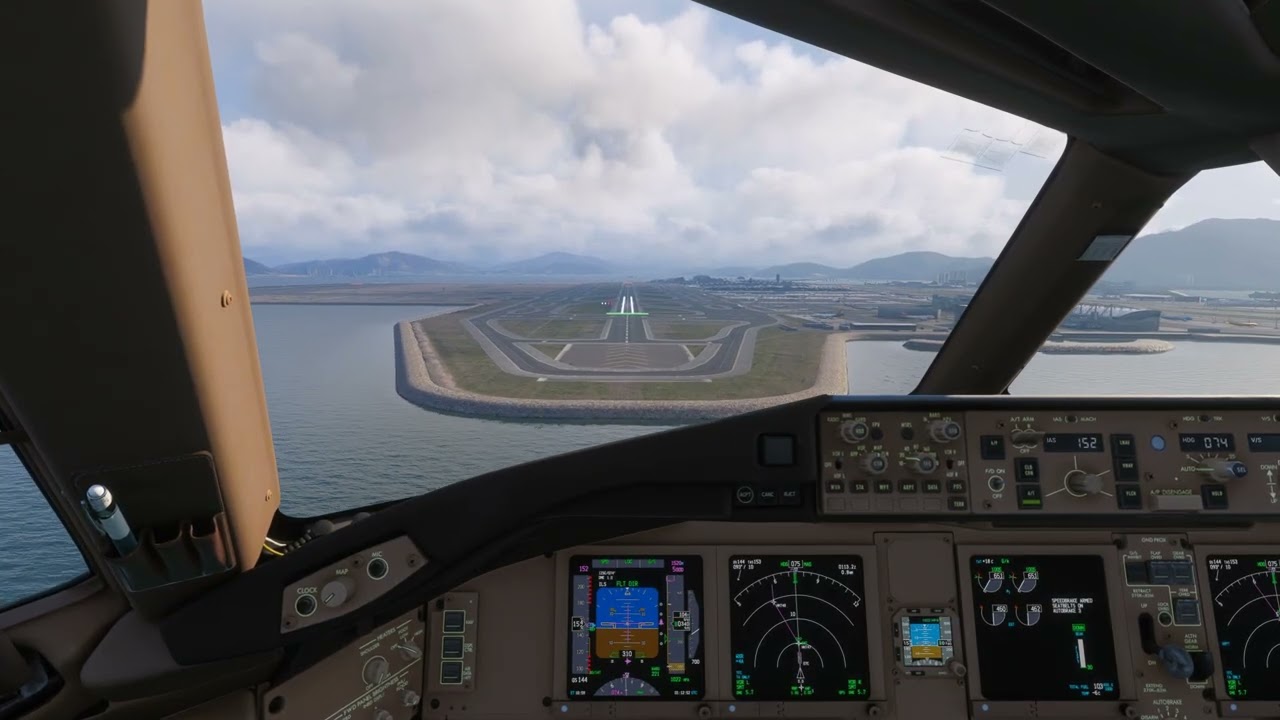 [MSFS 2024] Smooth Arrival into Hong Kong VHHH | Lufthansa Cargo B77L