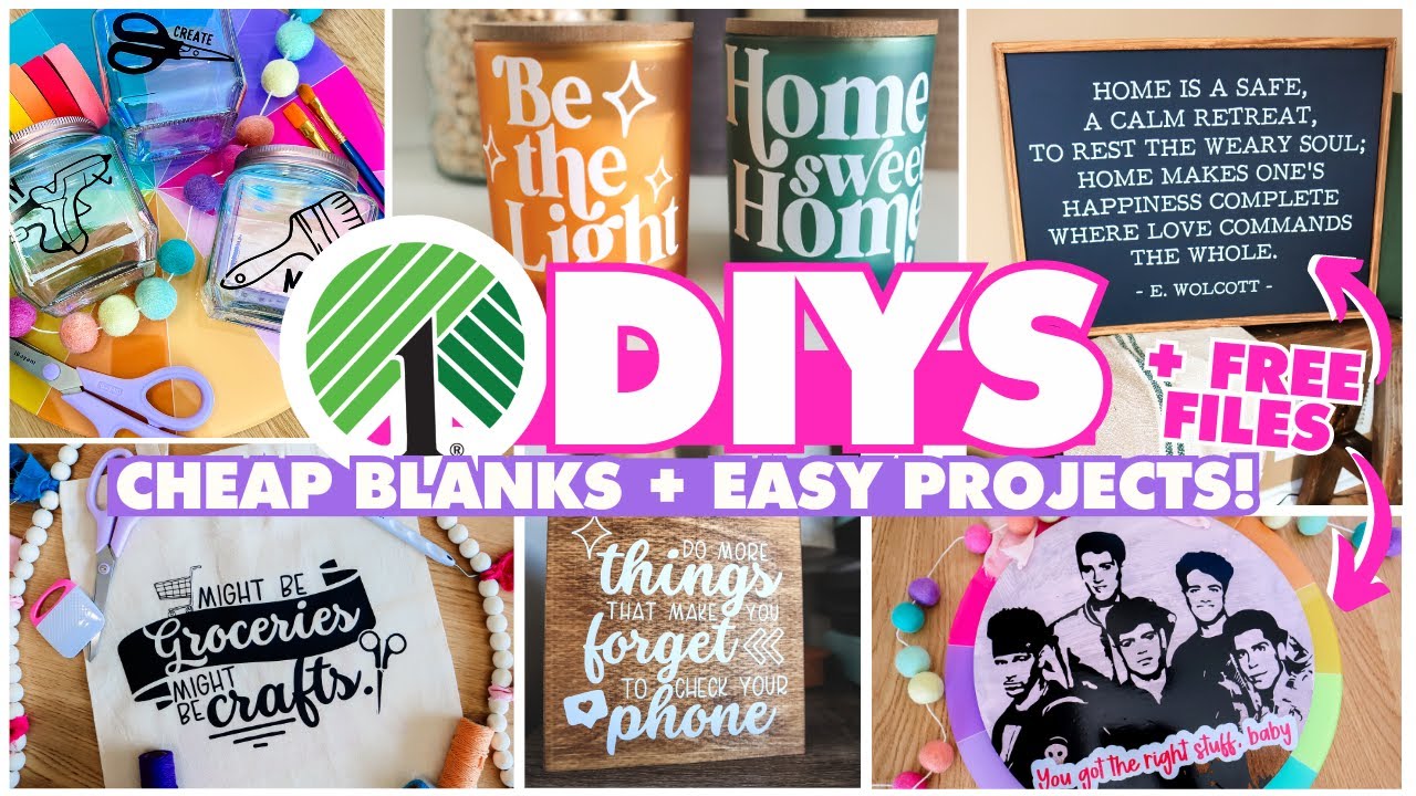 13 *НОВЫХ* DIY-проектов Dollar Tree из недорогих заготовок! 🙌 Виниловые наклейки Cricut для начин...