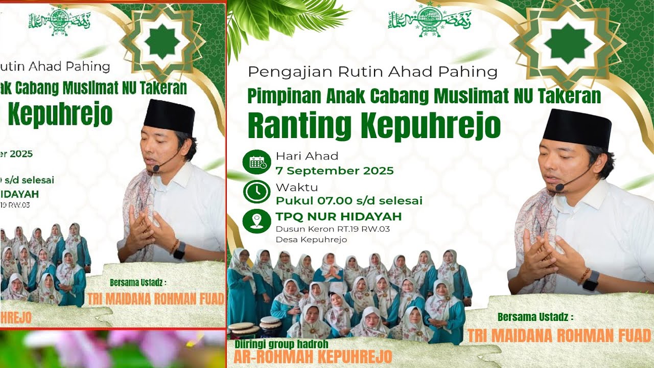 PENGAJIAN RUTIN AHAD PAHING PIMPINAN ANAK CABANG MUSLIMAT NU TAKERAN