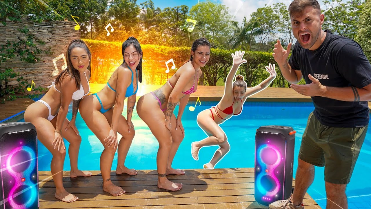 ELAS DANÇARAM MUITO NO FUNK DA PISCINA! Meninos Vs Meninas