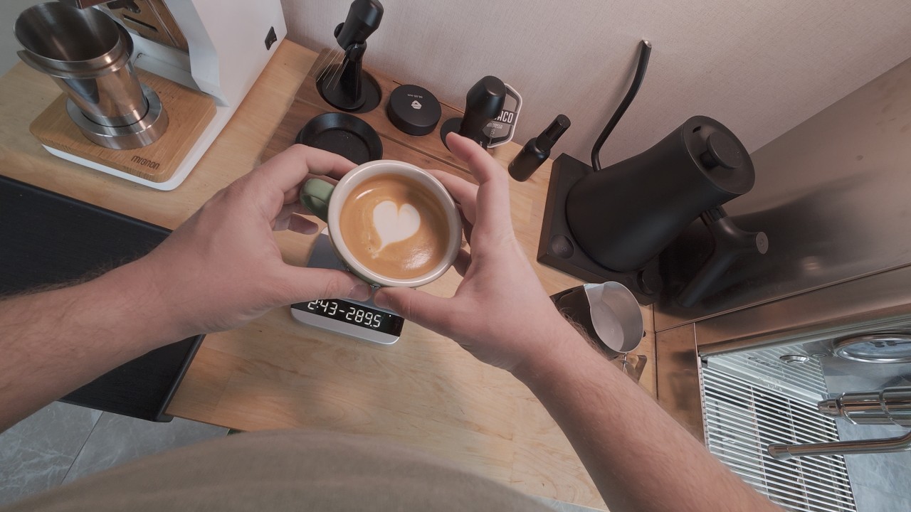 POV Barista: Perfect Latte Art Heart ❤️ | Satisfying Coffee Art