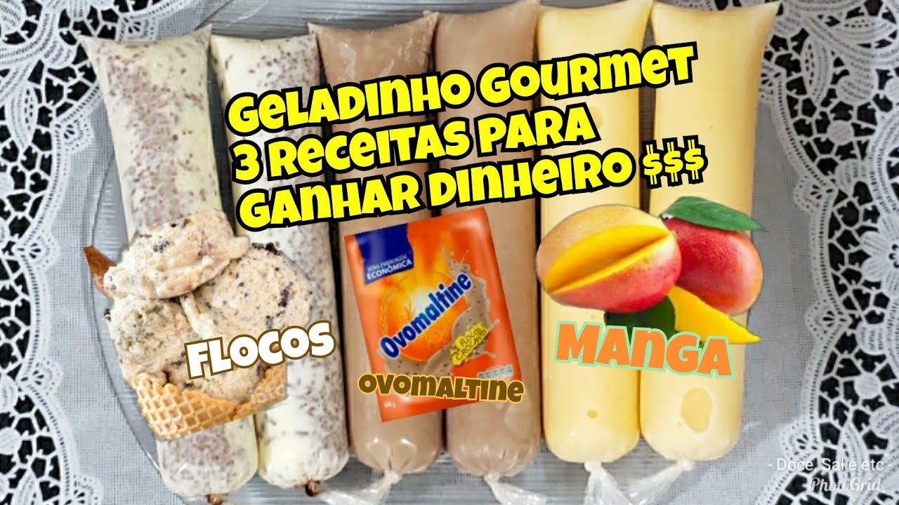3 SABORES DE GELADINHO FATURE MUITO COM GELADINHOS GOURMET 3 RECEITAS DE GELADINHOS SUPER CREMOSOS