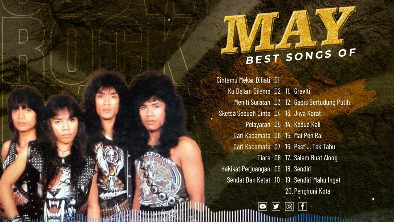 KOLEKSI LAGU TERBAIK KUMPULAN MAY || Slow Rock Malaysia || Lagu Slow Rock Malaysia Terbaik 80~90An