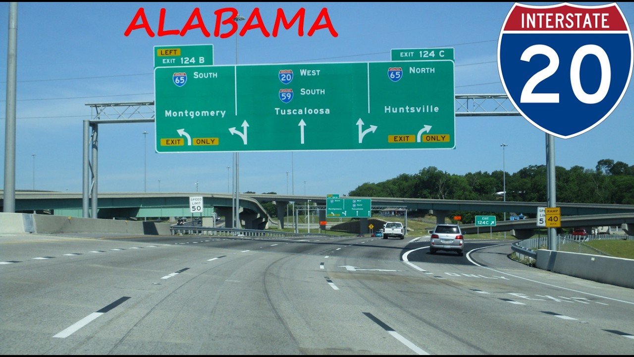 Interstate 20 - Alabama westbound [FULL LENGTH VIDEO]