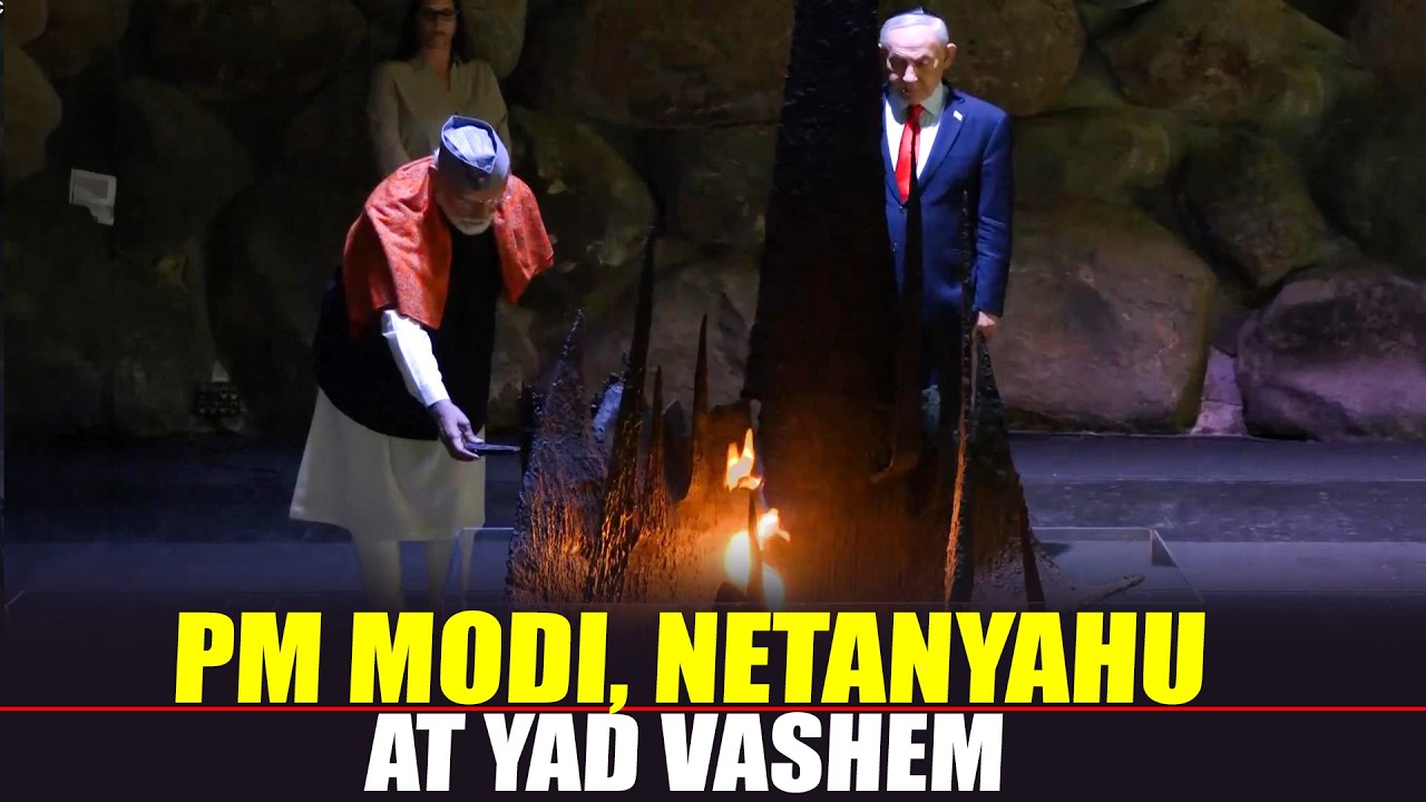 LIVE: PM Modi, Israeli PM Netanyahu attend memorial ceremony at Yad Vashem | Jewish victims |India