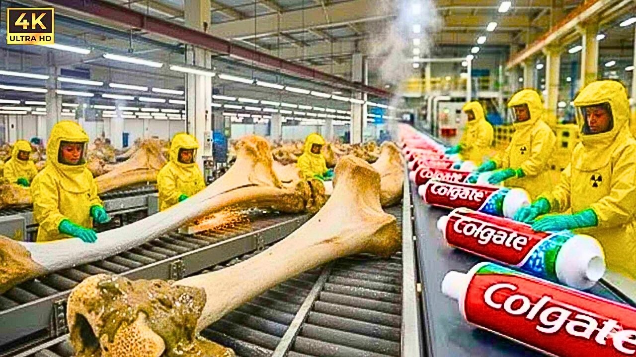 Inside the Modern Toothpaste Factory &mdash; How Animal Bones Secretly Become Toothpaste (Full Process)