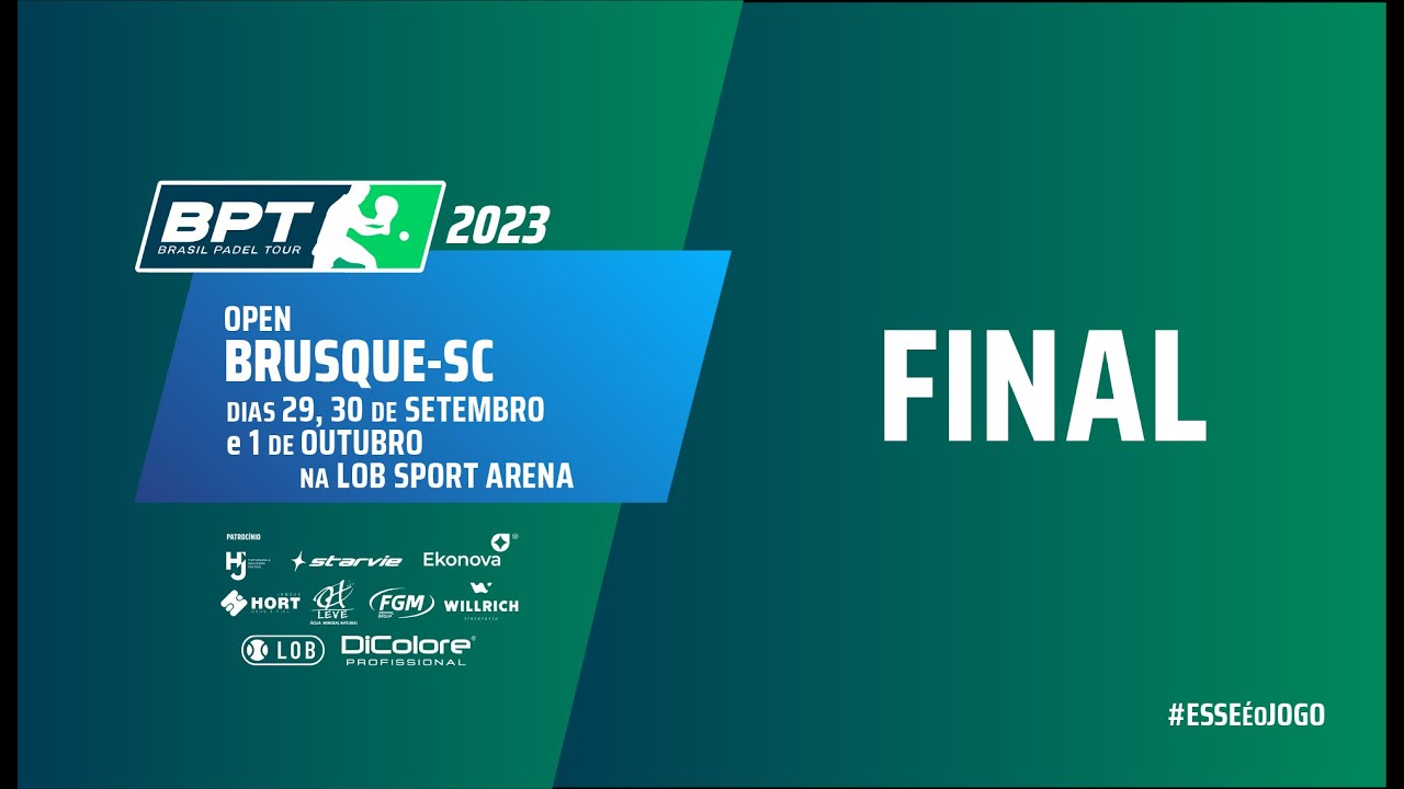Brasil Padel Tour 2023 - Etapa Brusque/SC - QUADRA CENTRAL - FINAL