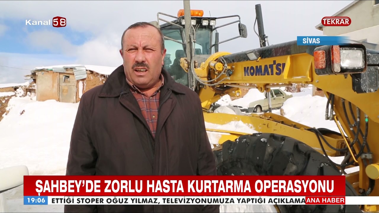 ŞAHBEY'DE ZORLU HASTA KURTARMA OPERASYONU   15 01 2019