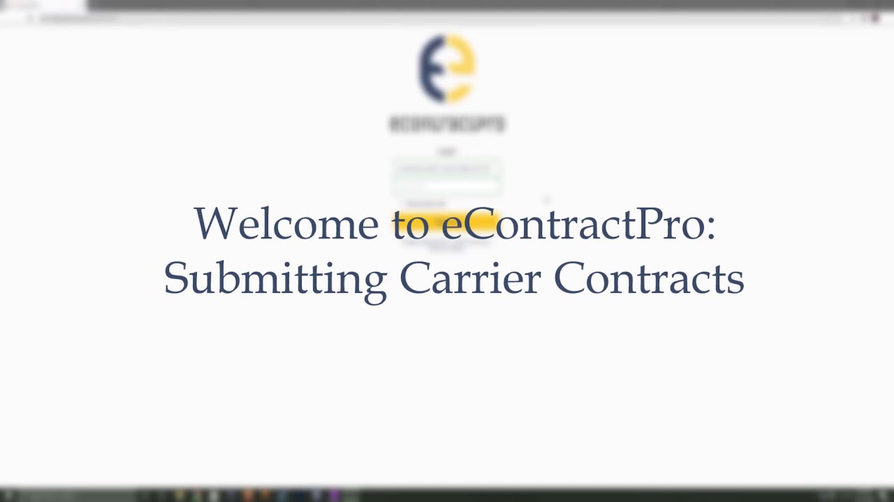 Submitting Carrier Contracts