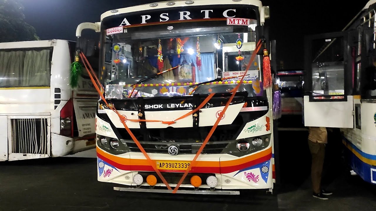 Brand New Superbly Decorated APSRTC Ultra Deluxe Ashok Leyland Bus