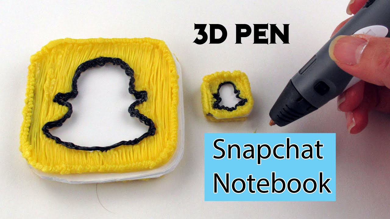 3D Pen Art: How to Make Snapchat Notebook DIY Tutorial by Creative World